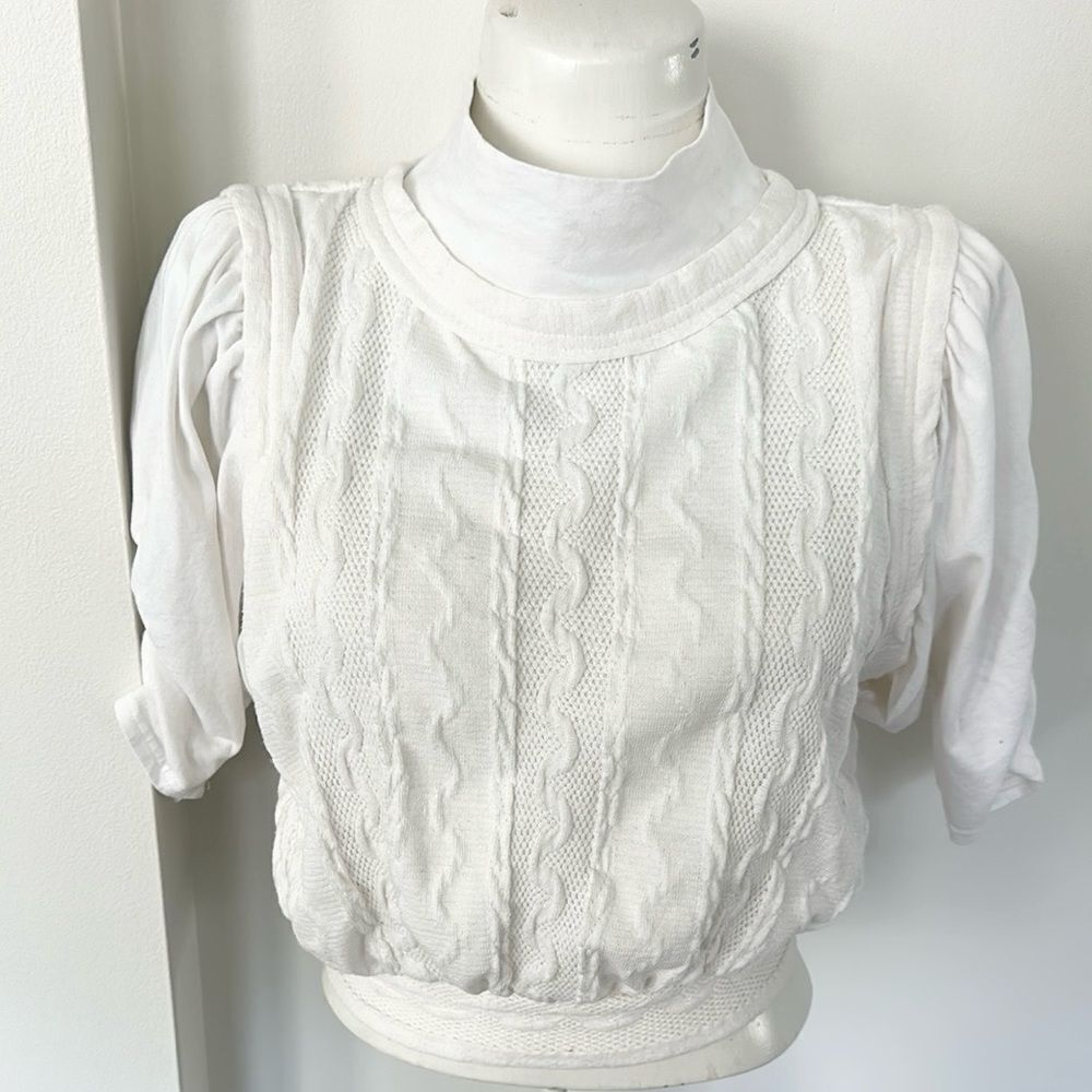Free People Ivory Top XS